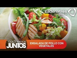 Receta de ensalada de pollo con vegetales / Recipe chicken salad with vegetables