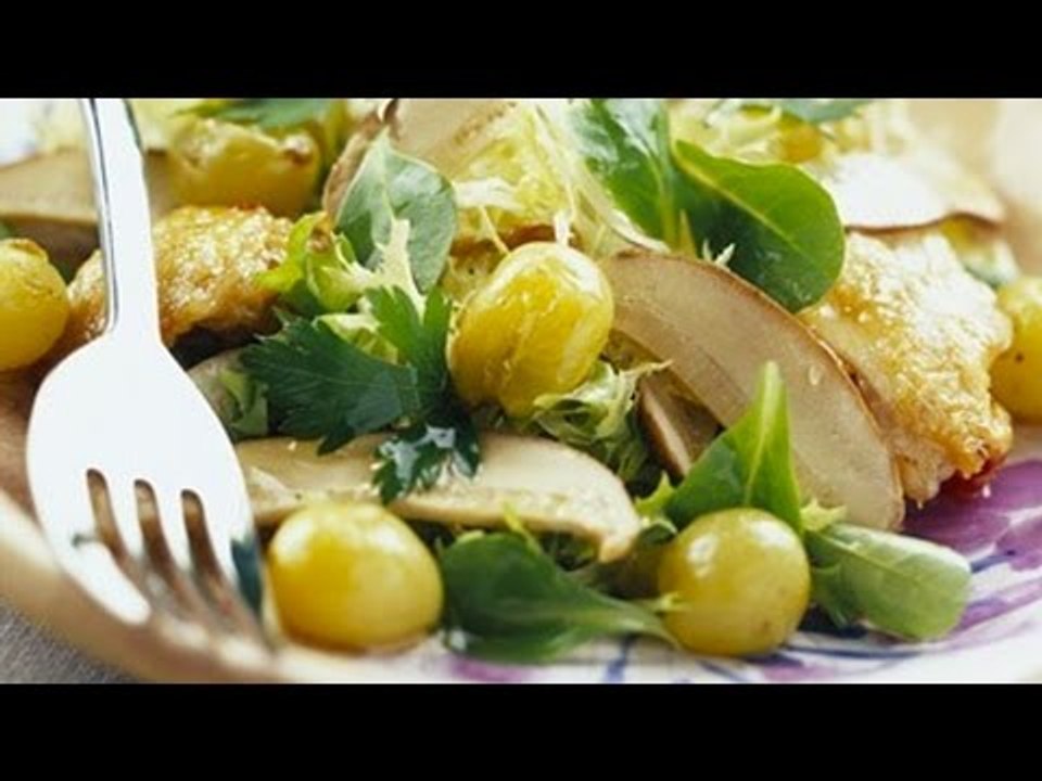Receta de ensalada de uvas y pollo / Recipe chicken and grape salad