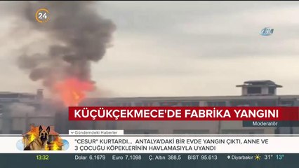 Fabrikada yangın çıktı