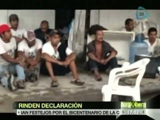 Rinden declaración detenidos en Aquila/ Hora por Hora de las 17:00 hrs