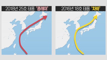 가을 태풍 '콩레이' 경로...2년 전 '차바'와 닮은꼴 / YTN
