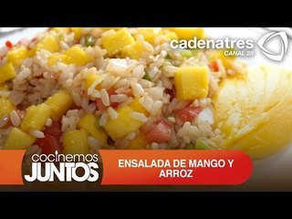 Receta ensalada de mango y arroz / Recipe mango salad and rice