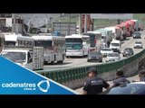 Maestros bloquean la carretera México-Puebla