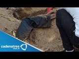 Continúan excavaciones en la fosa clandestina de Tlalmanalco, Estado de México