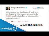 Enrique Peña Nieto lamenta accidente del tren 