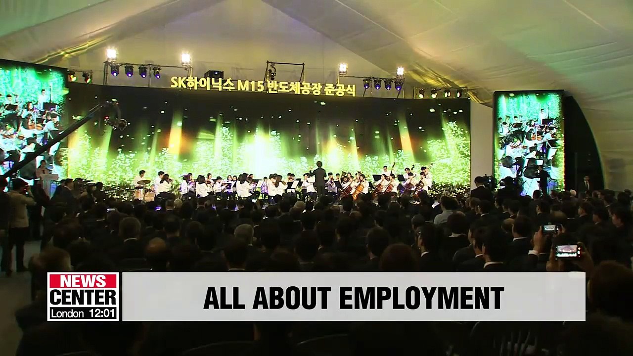 President pledges jobs at launching of SK Hynix...