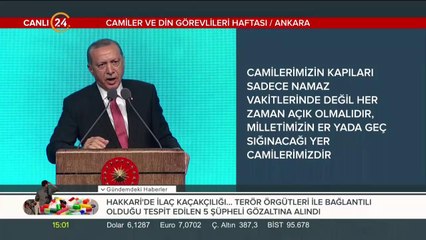 Din görevlileri Külliye'de