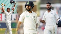 India Vs West Indies 1st Test:Prithvi Shaw,Pujara, Virat Kohli,3 Heroes of Day1|वनइंडिया हिंदी