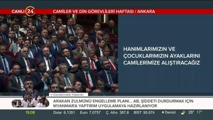 Din görevlileri Külliye'de