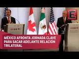 Cancilleres de México, EU y Canadá analizan los avances en la negociación del TLCAN