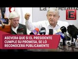 López Obrador celebra que Peña Nieto no busque intervenir en elecciones
