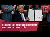 Trump excluye, por ahora, a México y Canadá de aranceles al acero y aluminio