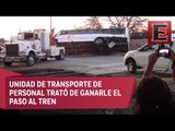 Tragedia en SLP: Varios heridos al embestir tren a autobús