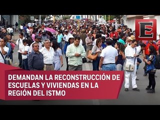 Sección 22, de la CNTE, marcha en Oaxaca contra el congreso del SNTE