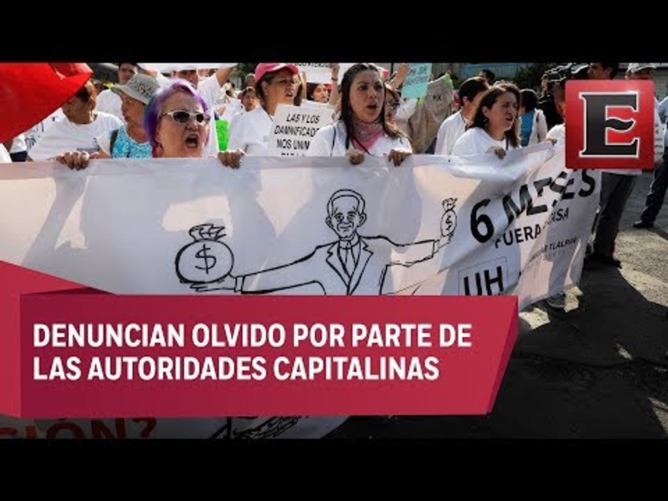 A seis meses del 19-S, damnificados recuerdan a víctimas y exigen ayuda