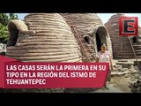 Construyen en Oaxaca viviendas elaboradas con adobe para resistir sismos