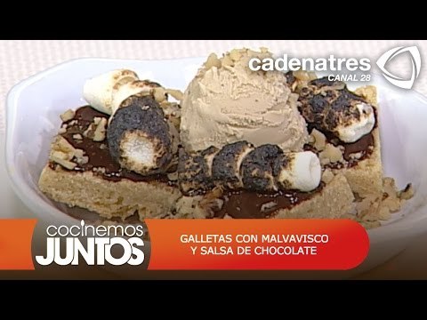 Galletas con malvavisco y salsa de chocolate / ¿Cómo hacer galleta con malvavisco?