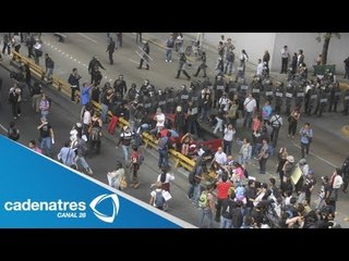 Maestros de la CNTE bloquean Paseo de la Reforma