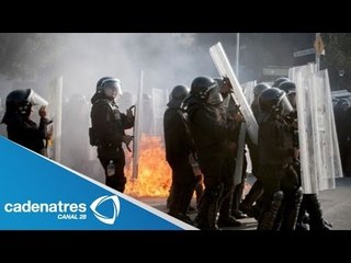 Formal prisión a siete detenidos por disturbios en la marcha del 2 de octubre