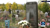 فيديو: حتى عند الموت.. قبر فتاة على شكل هاتف 