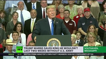 ٹرمپ نے سعودی بادشاہ کو بتایا کہ وہ  'دو ہفتوں' تک نہیں رہے گا