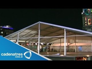 Desinstalan centro de acopio en el Zócalo y dan paso a la Feria Internacional del Libro