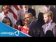 VIDEO: Barack Obama ayuda a mujer embarazada durante discurso / Barack Obama helps pregnant woman