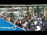 Maestros regresan a la autopista México-Puebla a tomar autobuses foráneos