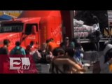 Normalistas realizan actos vandálicos en Michoacán / Vianey Esquinca