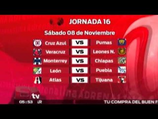 Así se jugará la jornada 16 de la Liga Mx / Vianey Esquinca