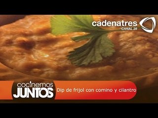 Dip de frijol con comino y cilantro