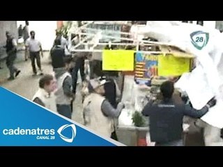 Retiran a comerciantes informales de las inmediaciones del Hospital Xoco