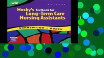 D.O.W.N.L.O.A.D [P.D.F] Mosby s Textbook for Long-Term Care Nursing Assistants by Sheila A.