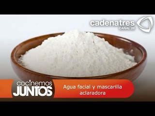 Agua facial y mascarilla aclaradora
