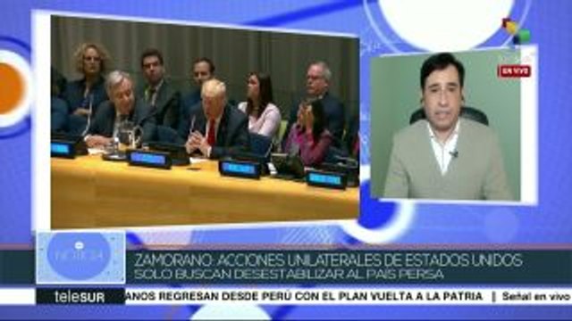 Zamorano: Acciones unilaterales de EEUU buscan desestabilizar a Irán