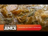 Romeritos con  mole y camarones