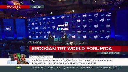 Başkan Erdoğan, TRT World Forum'da
