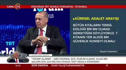 Başkan Erdoğan, TRT World Forum'da