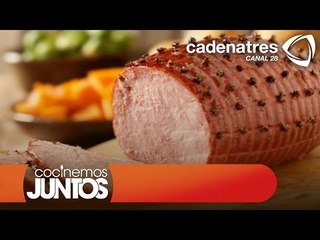 Jamón horneado con mostaza y mejorana / Recetas navideñas