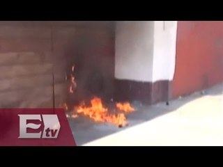 Encapuchados incendian oficinas del PRI en Oaxaca / Titulares de la tarde