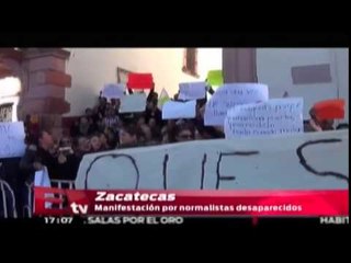 Descargar video: Manifestación en Zacatecas por normalistas desaparecidos / Excélsior Informa