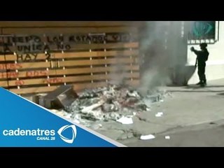 Miembros de la Sección 22 causan destrozos en la sede de la Sección 59 en Oaxaca