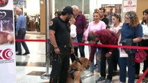 Dedektör köpekler halkla buluştu