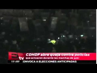 Download Video: CDHDF abre queja contra policías que actuaron durante marchas del 20 de noviembre