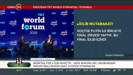Başkan Erdoğan, TRT World Forum'da