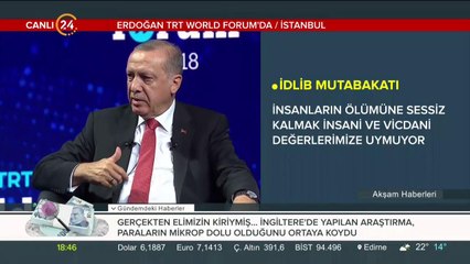 Başkan Erdoğan, TRT World Forum'da