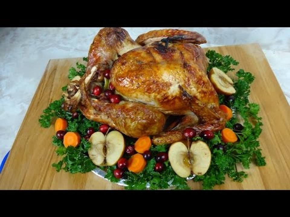 Pavo horneado con Gravy / Cómo hacer pavo horneado / Pavo para navidad