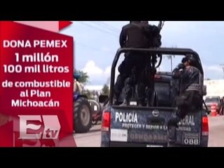 Pemex dona combustible al gobierno de Michoacán / Vianey Esquinca