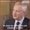 «Nous avons engagé une baisse massive de l’impôt sur les sociétés», avance Bruno Le Maire