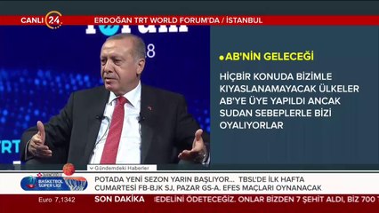 Başkan Erdoğan, TRT World Forum'da